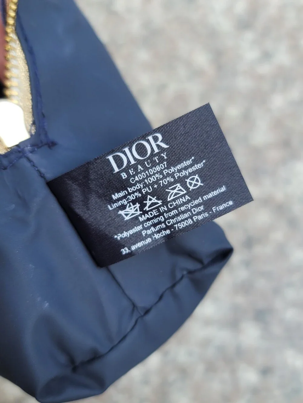 Dior Beauty cosmetic bag